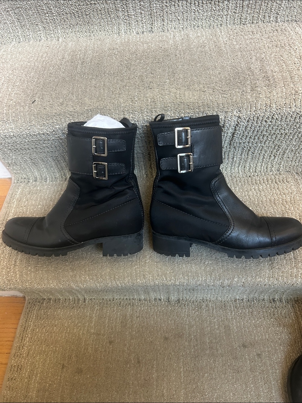Prada Women’s Black Buckle Ankle Boots